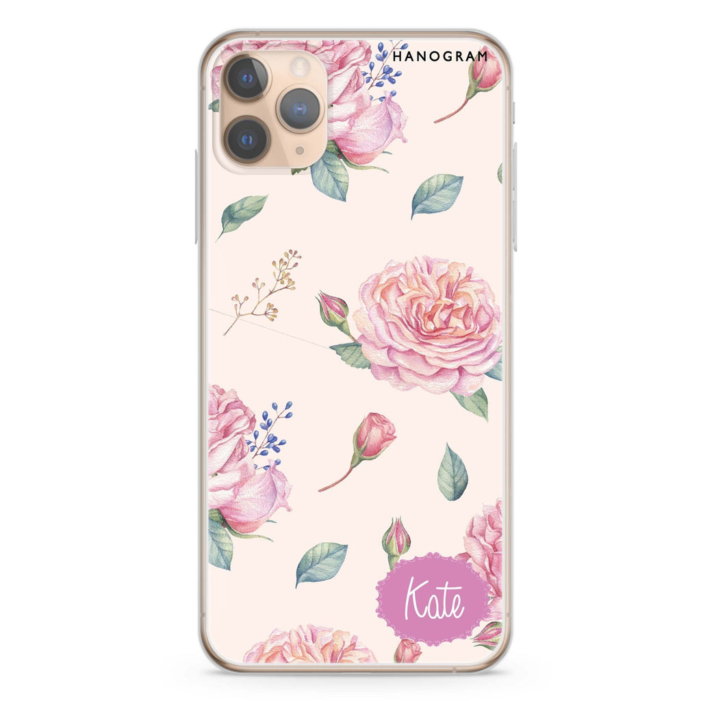 Pinky Flowers iPhone 11 Pro Max 水晶透明保護殼