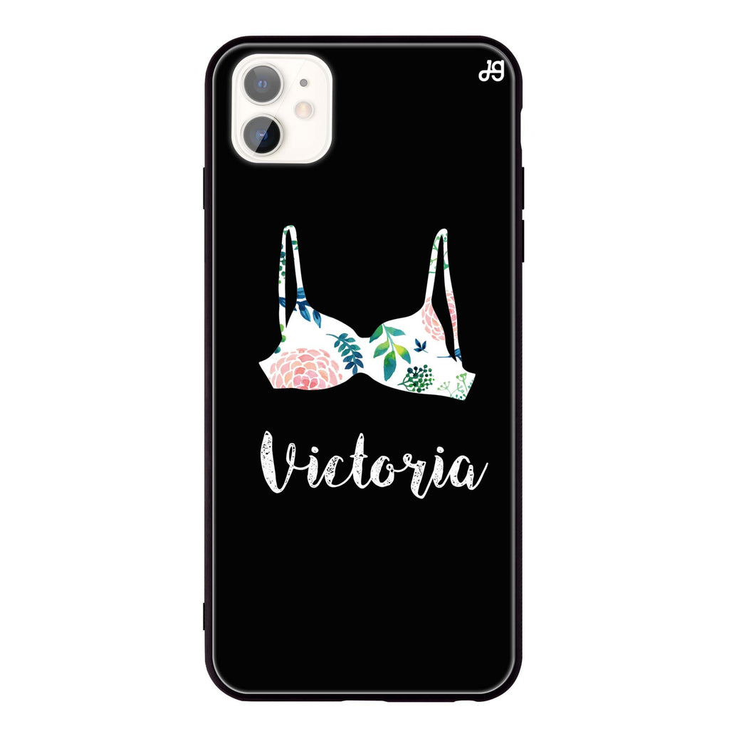 Floral Bra iPhone 11 超薄強化玻璃殻
