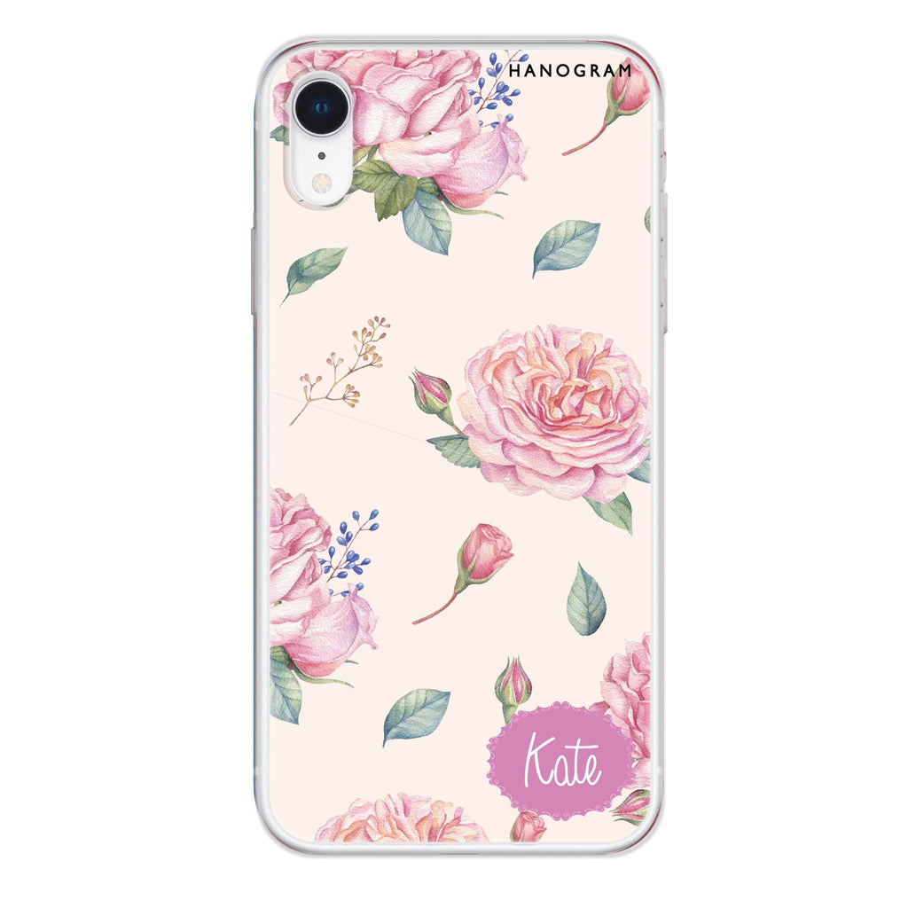 Pinky Flowers iPhone XR 水晶透明保護殼