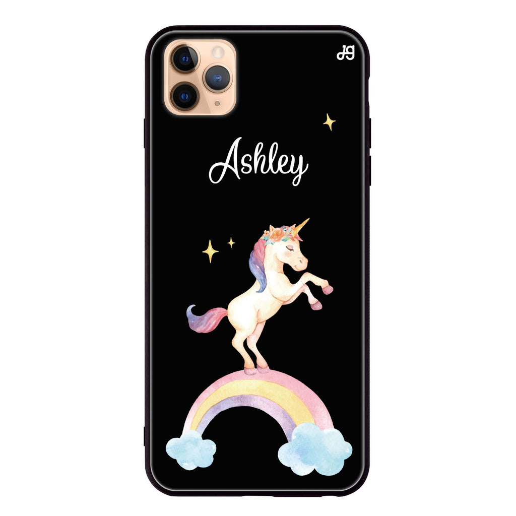 Rainbow Unicorn Unicorn iPhone 11 Pro 超薄強化玻璃殻