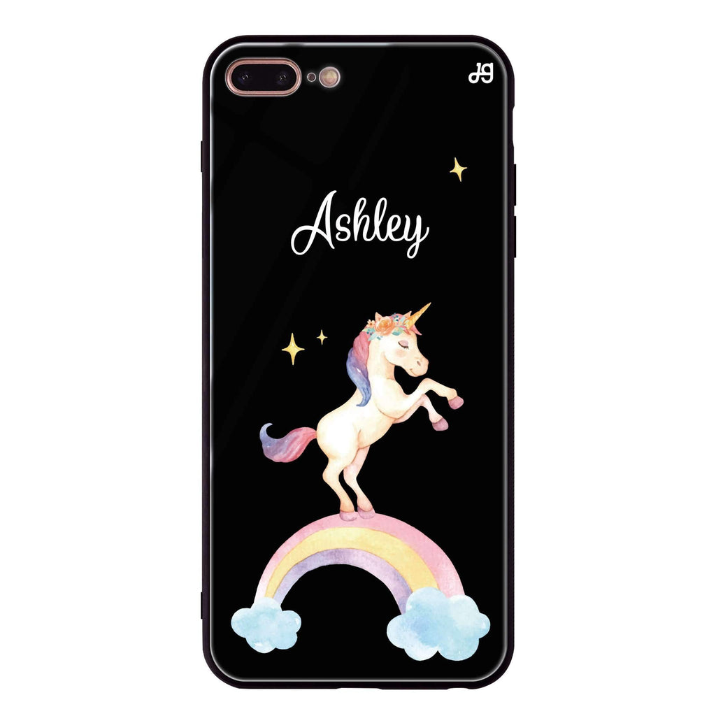 Rainbow Unicorn Unicorn iPhone 7 Plus 超薄強化玻璃殻