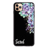 Purple Floral iPhone 11 Pro Max 超薄強化玻璃殻