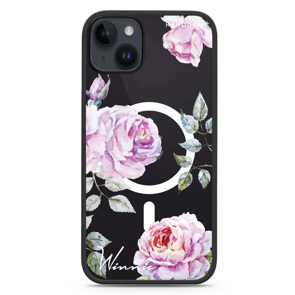 Classic Floral iPhone 14 Plus Magsafe 兼容防衝擊保護殼