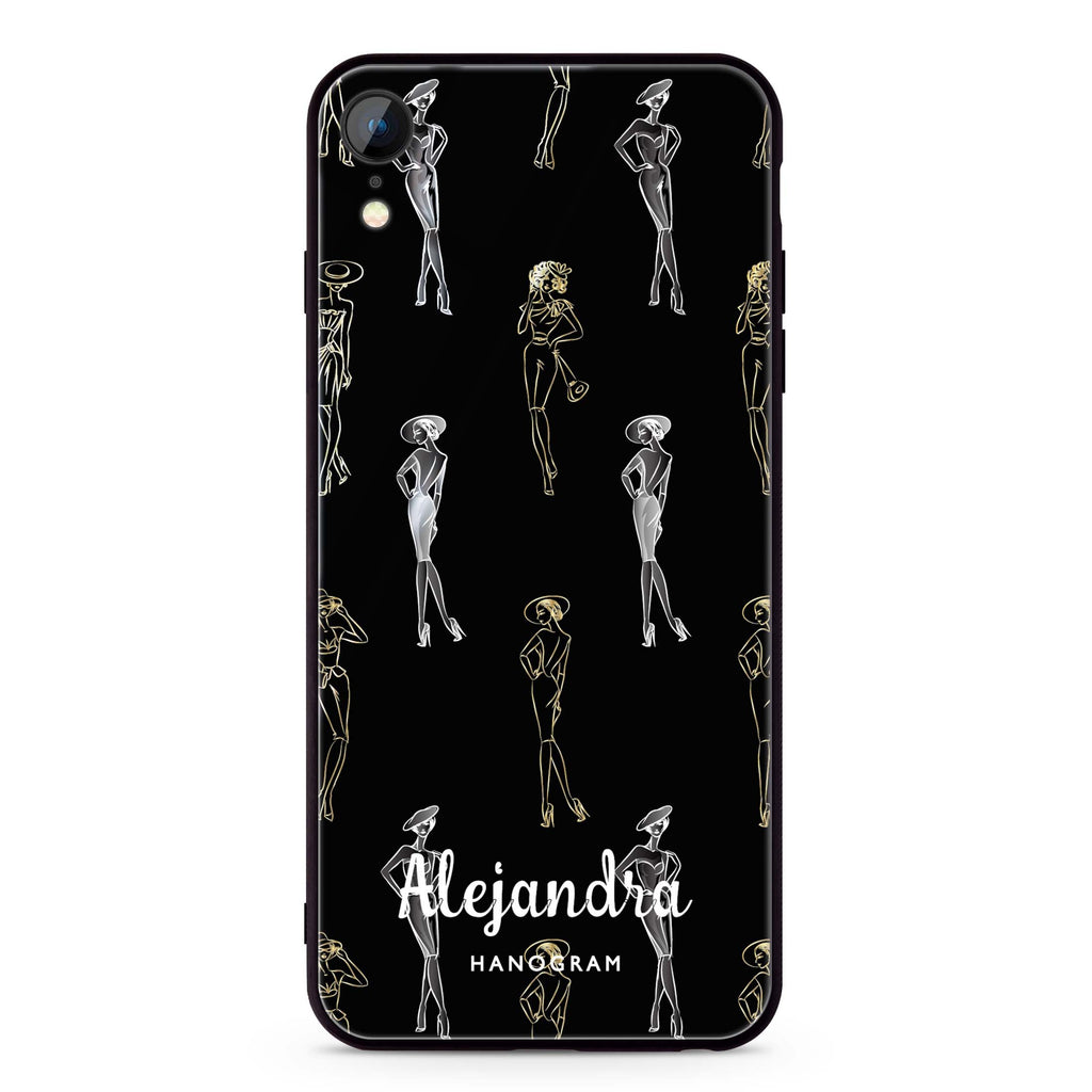 Elegant Girls Seamless iPhone XR 超薄強化玻璃殻