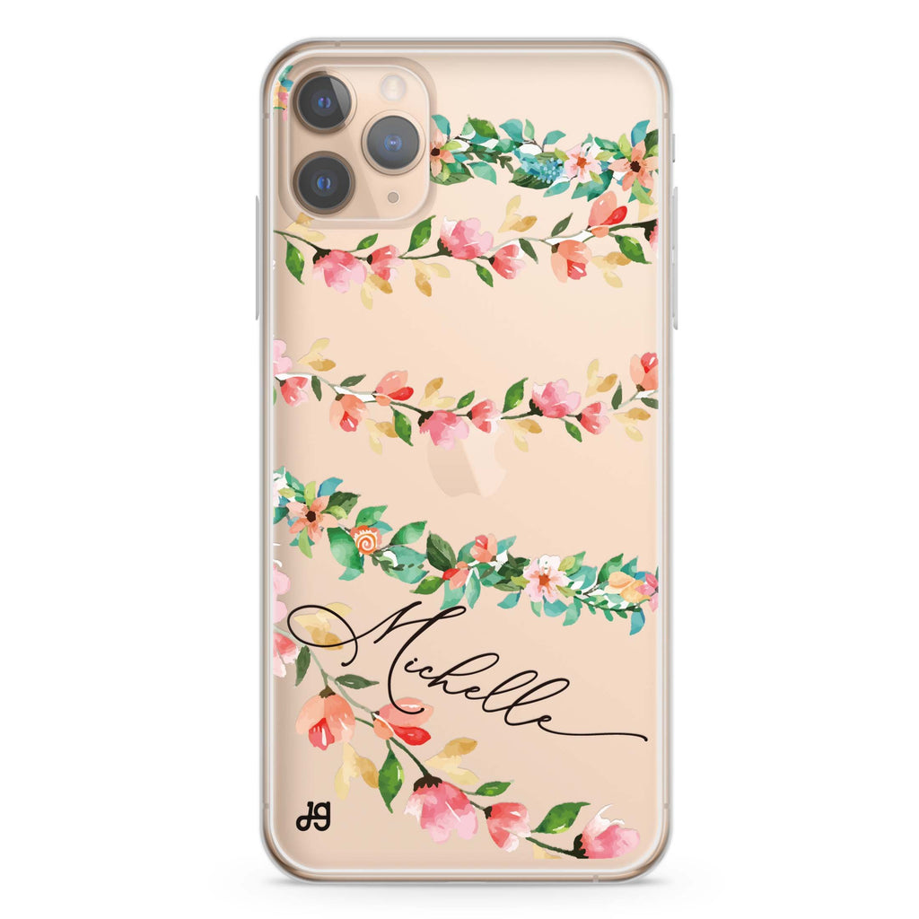 Pink Vine iPhone 11 Pro Max 水晶透明保護殼