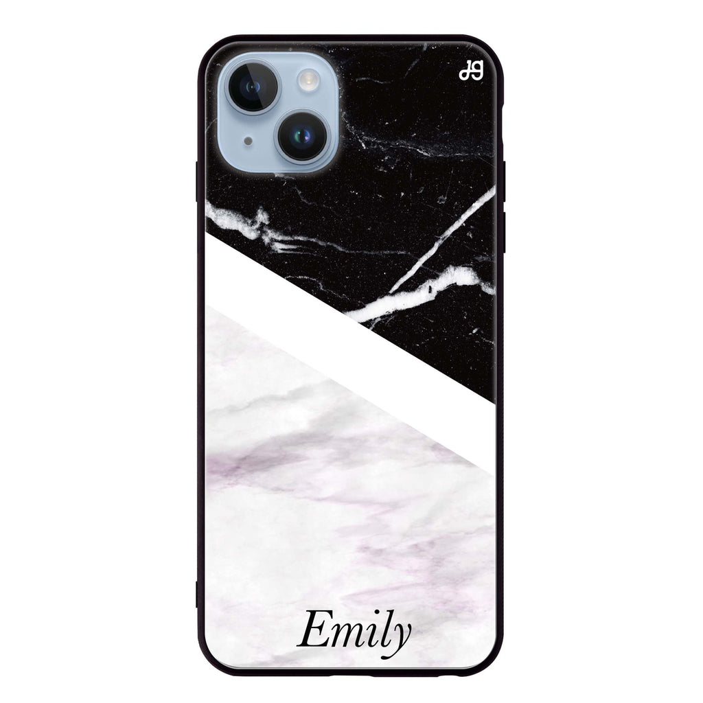 Black & White Marble iPhone 13 超薄強化玻璃殻