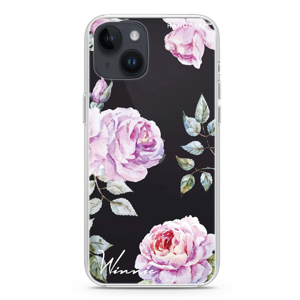 Classic Floral iPhone 14 plus 水晶透明保護殼