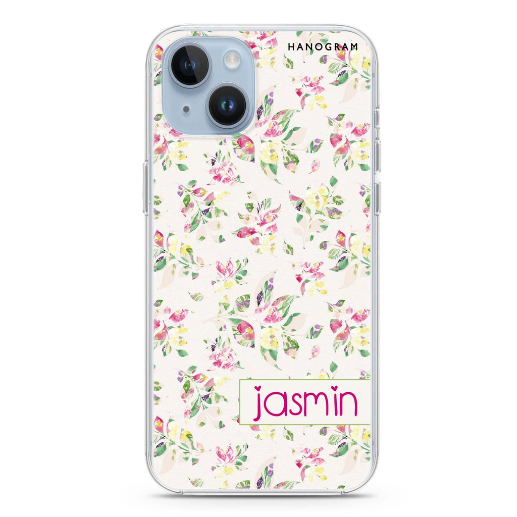 Floral Rain iPhone 14 plus 水晶透明保護殼