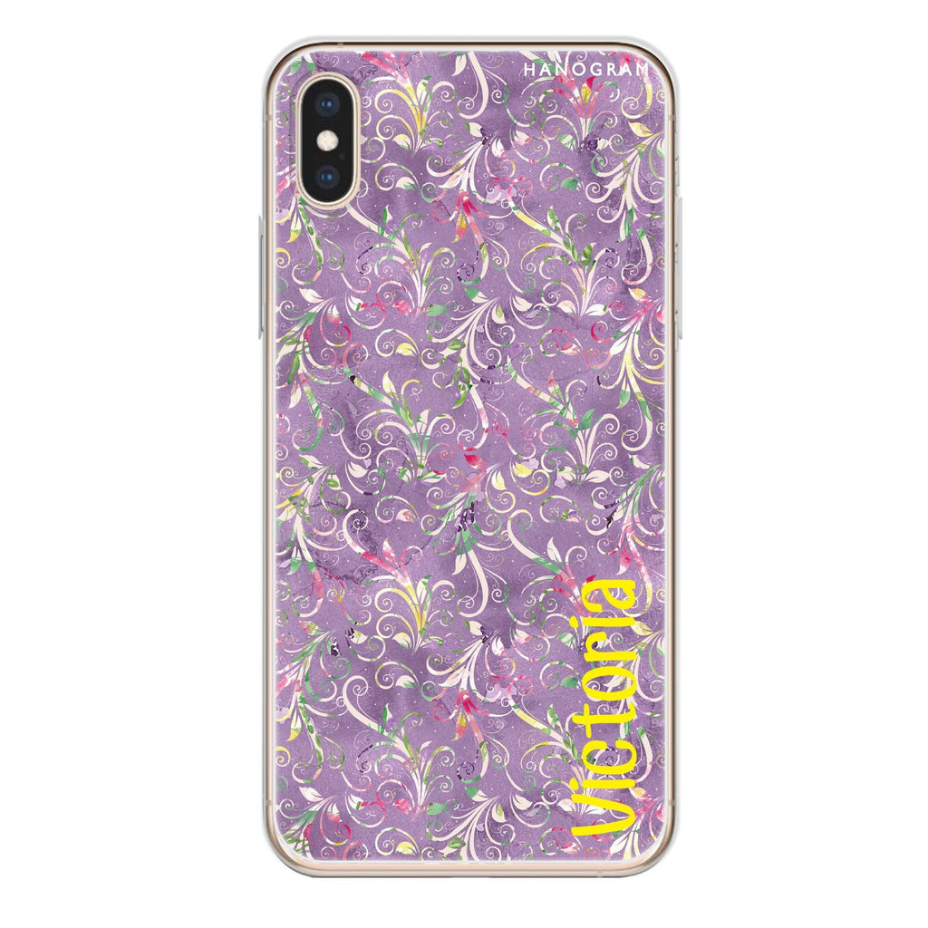 Curly Flowers iPhone X 水晶透明保護殼