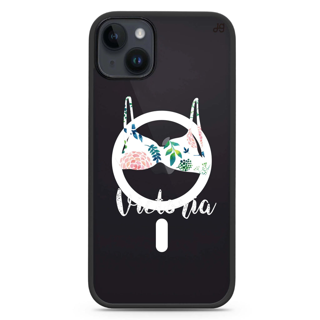 Floral Bra iPhone 14 Plus Magsafe 兼容防衝擊保護殼