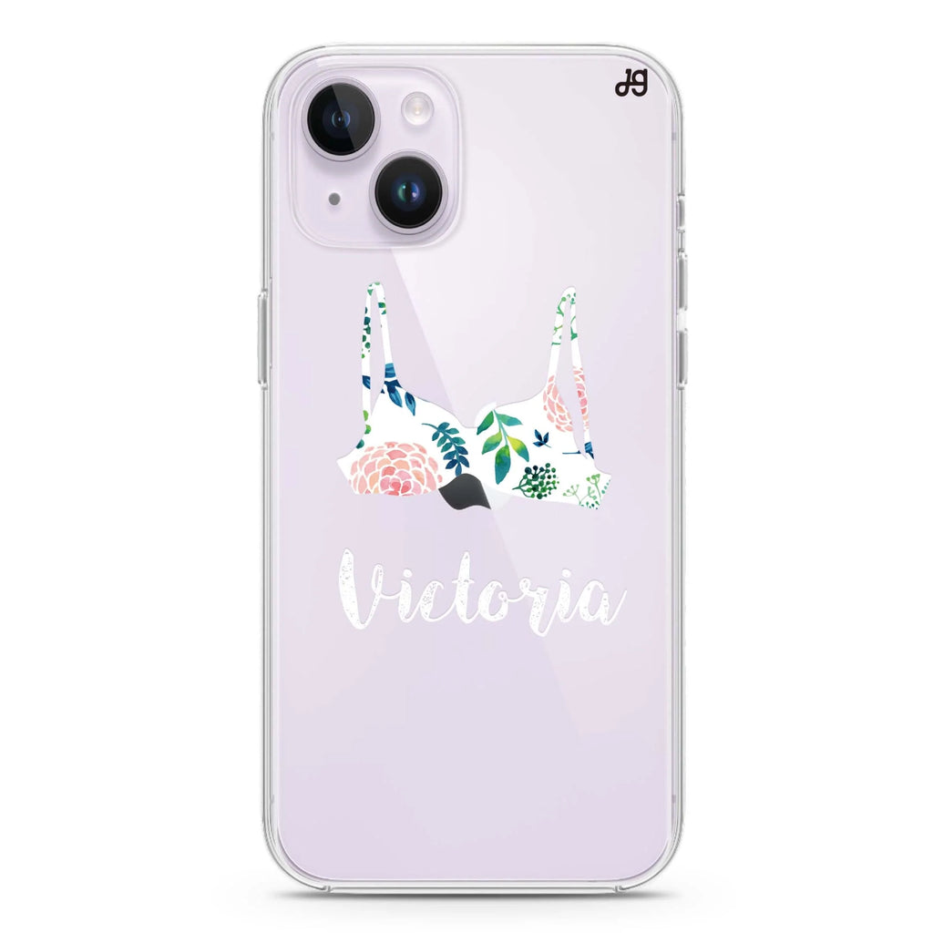 Floral Bra iPhone 14 plus 水晶透明保護殼