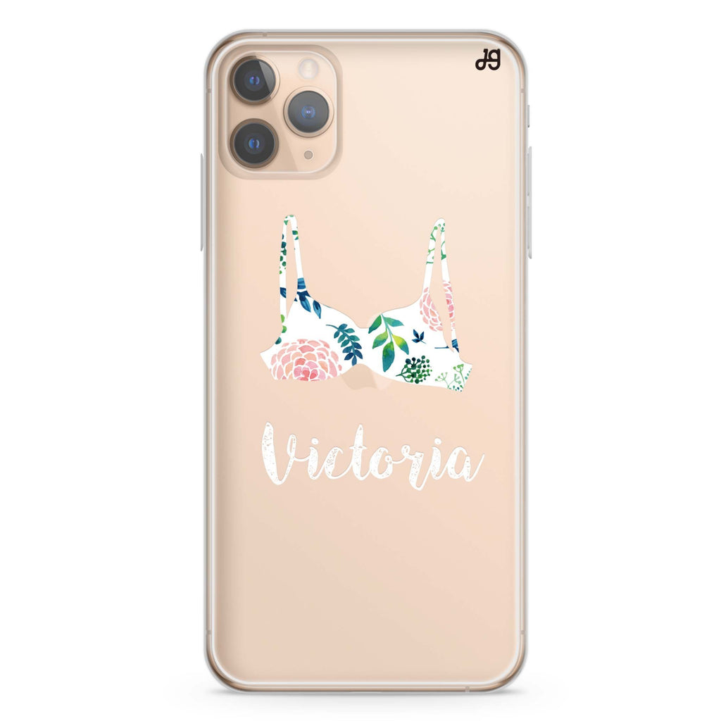 Floral Bra iPhone 11 Pro Max 水晶透明保護殼