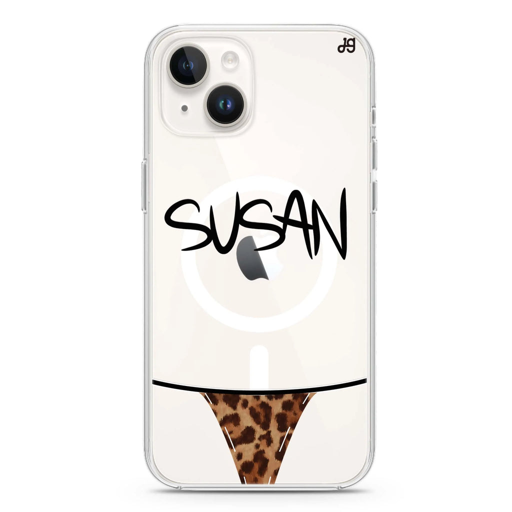 Sexy Lingerie iPhone 14 Plus Magsafe 兼容水晶透明保護殼