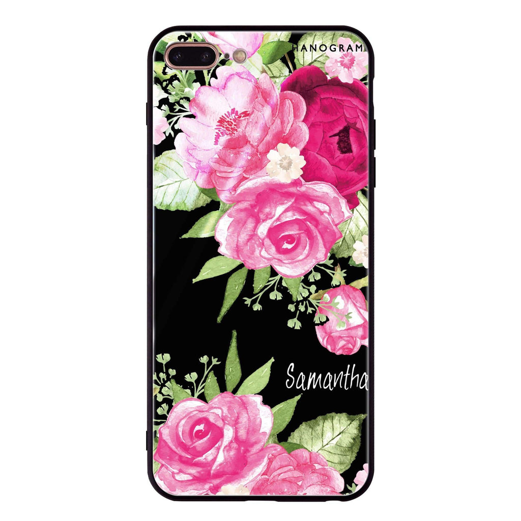 Watercolor Rose iPhone 8 Plus 超薄強化玻璃殻