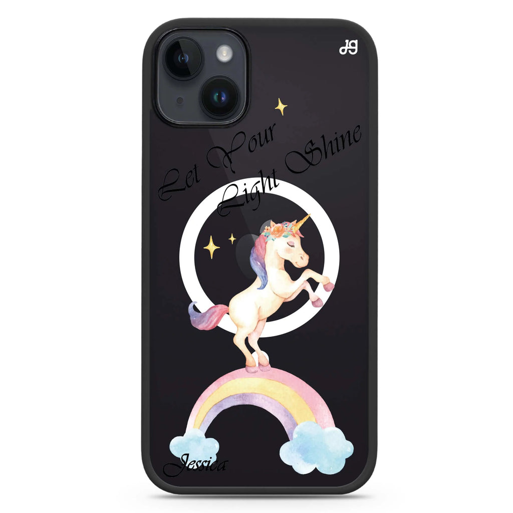 Rainbow Unicorn iPhone 14 Plus Magsafe 兼容防衝擊保護殼
