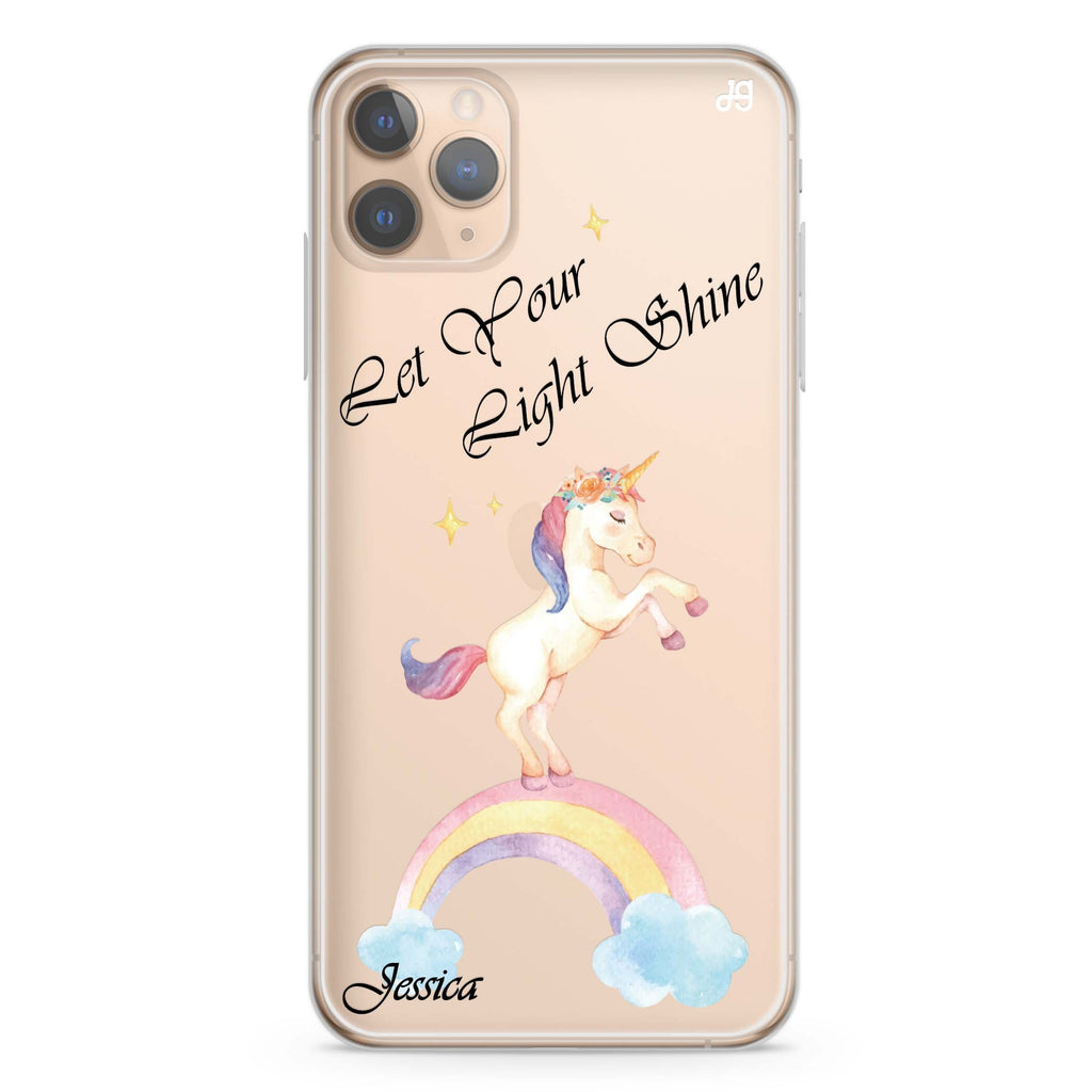 Rainbow Unicorn iPhone 11 Pro Max 水晶透明保護殼
