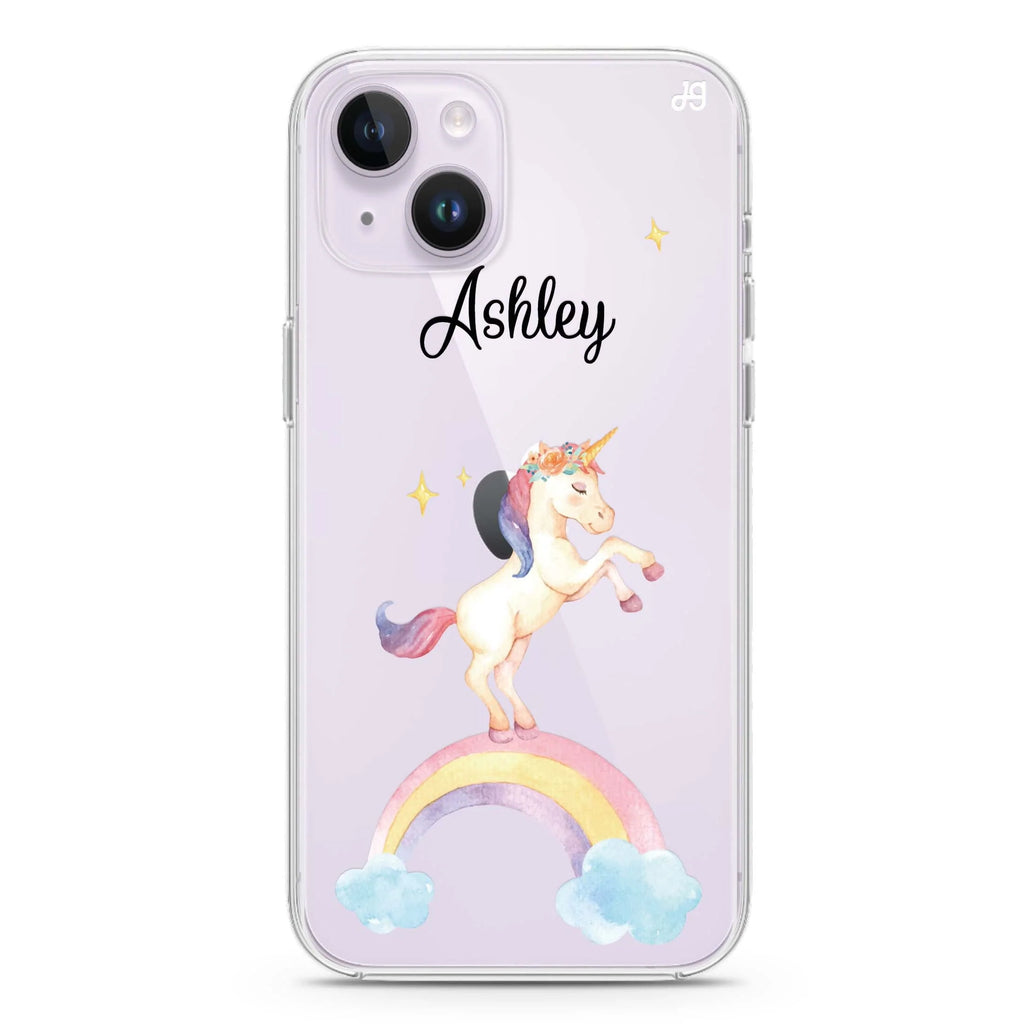 Rainbow Unicorn Unicorn iPhone 14 水晶透明保護殼
