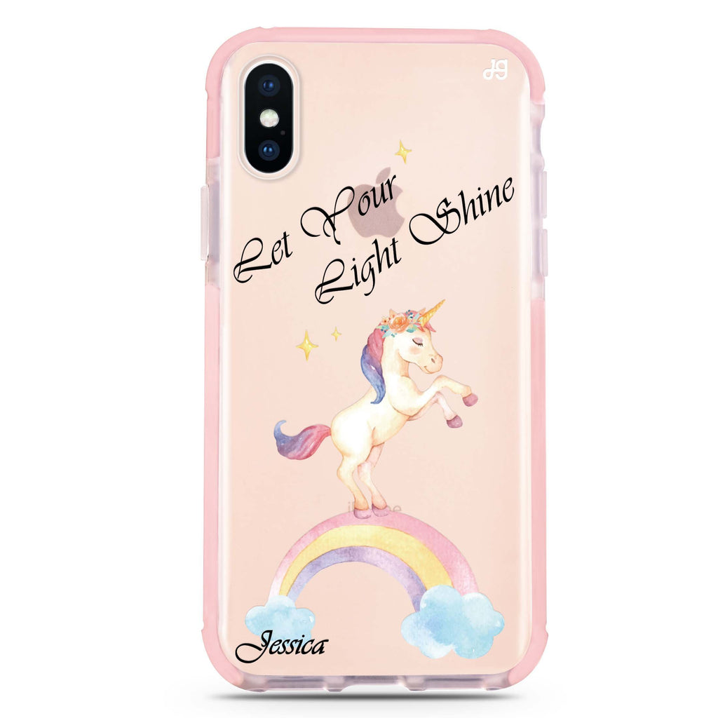 Rainbow Unicorn iPhone XS 吸震防摔保護殼
