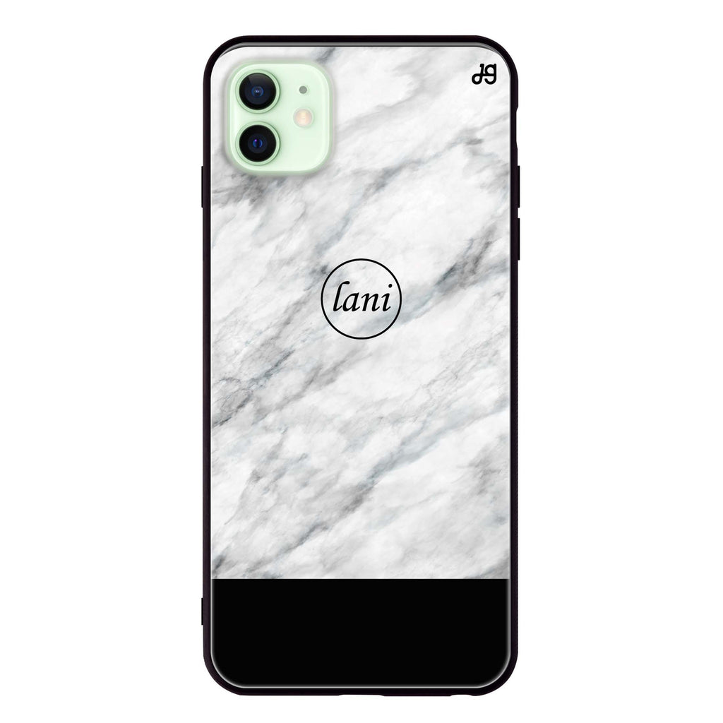 White Marble Transparent iPhone 12 超薄強化玻璃殻