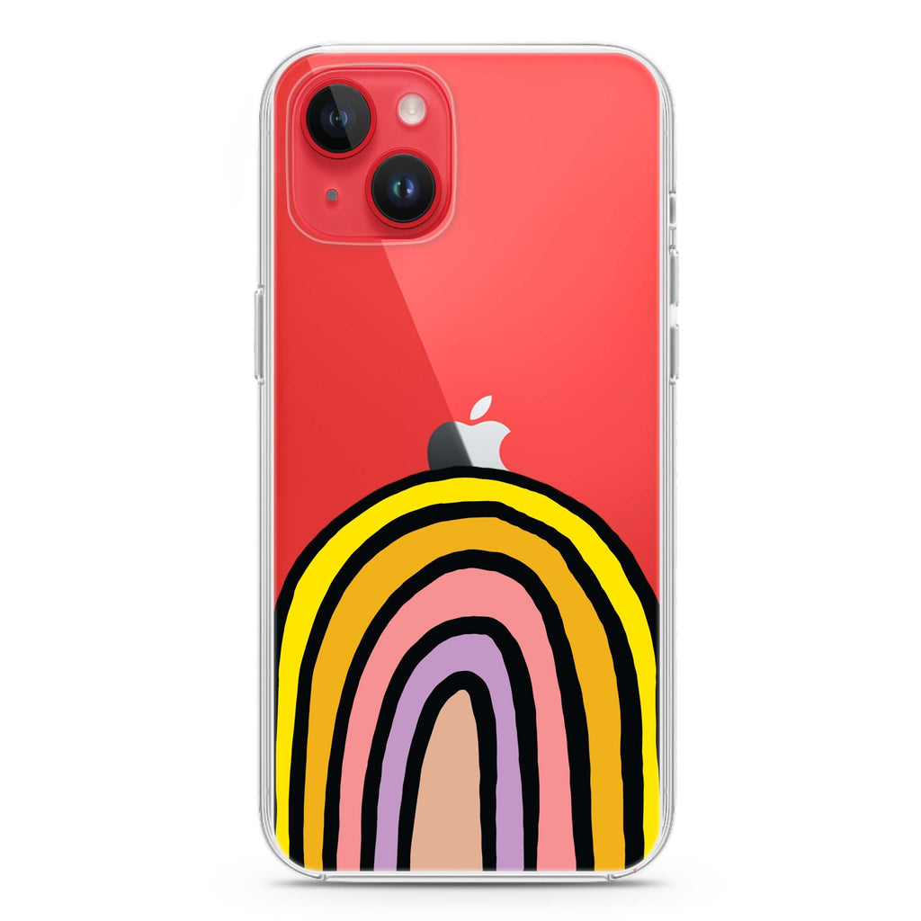 Happy Rainbow iPhone 14 水晶透明保護殼