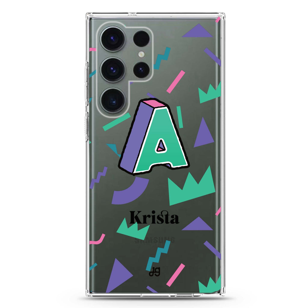 Inspired Monogram Samsung Galaxy Ultra 透明保護殼，適用 S26/S25/S24/S23 Ultra，圖1