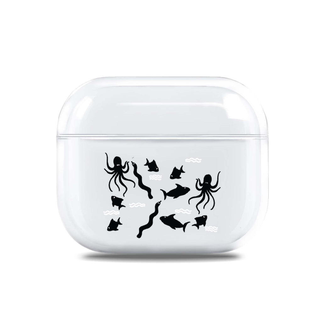 Water, Ocean and Sea Animals AirPods 透明保護殻