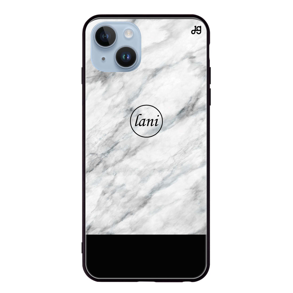 White Marble Transparent iPhone 14 超薄強化玻璃殻