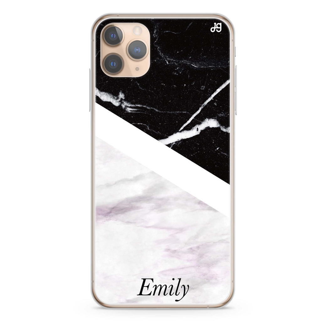 Black & White Marble iPhone 11 Pro 水晶透明保護殼