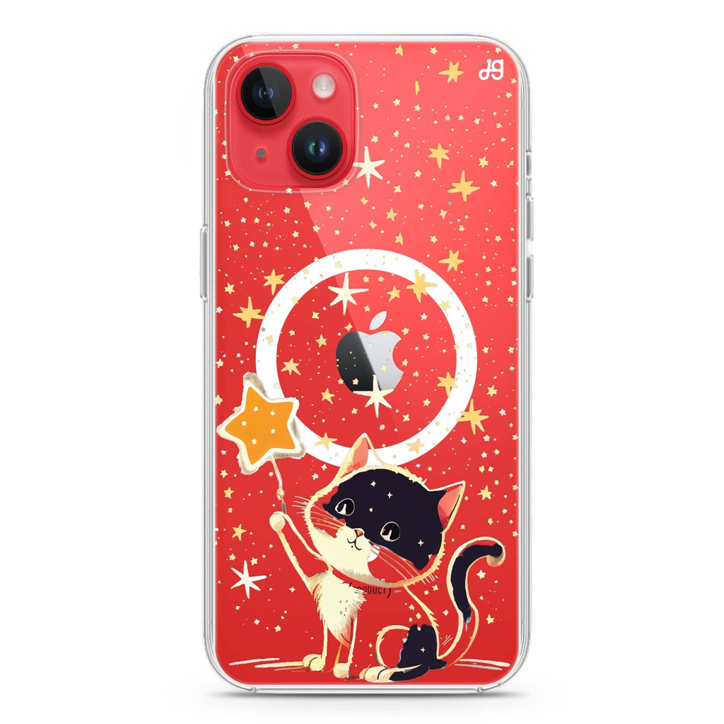 Cat & Star iPhone 14 Plus Magsafe 兼容水晶透明保護殼