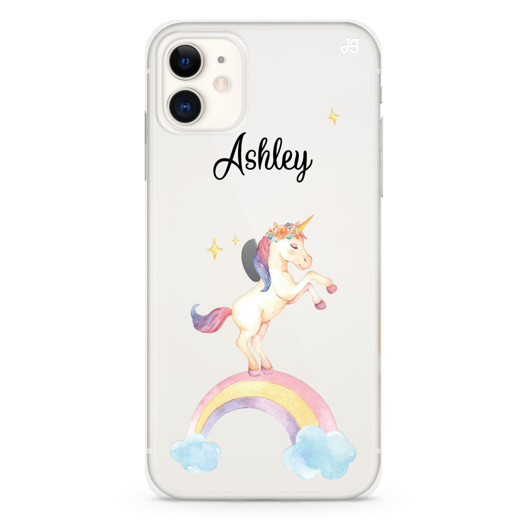 Rainbow Unicorn Unicorn iPhone 11 水晶透明保護殼