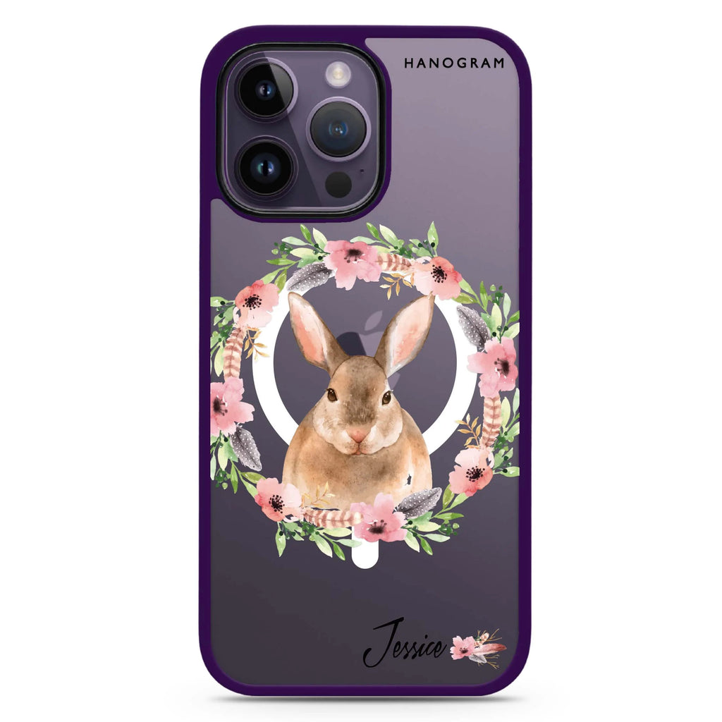 Floral Rabbit Magsafe 兼容防衝擊保護殼