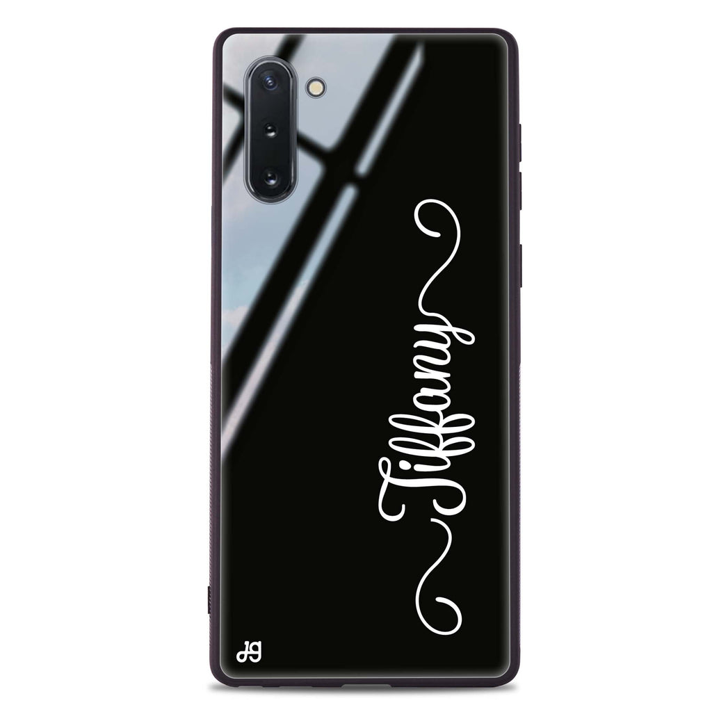 Vertical Cursive Handwritten Samsung Note 10 超薄強化玻璃殻