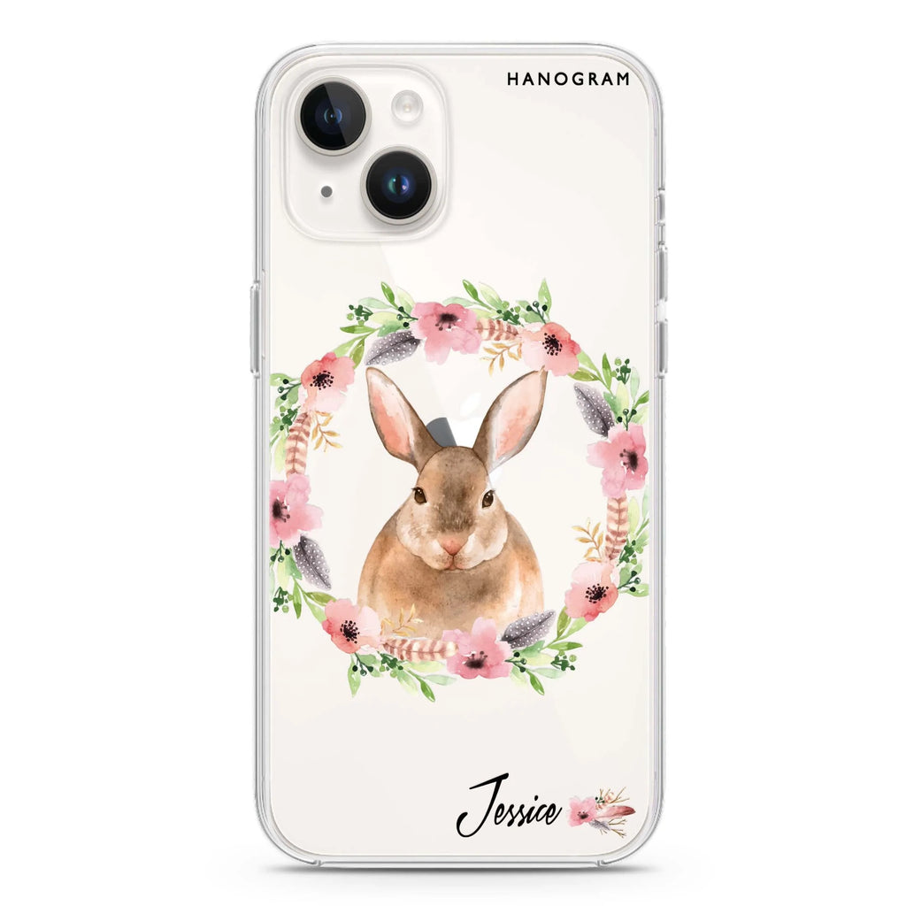 Floral Rabbit iPhone 14 水晶透明保護殼