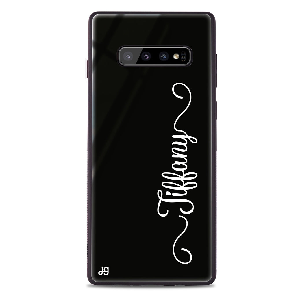 Vertical Cursive Handwritten Samsung 超薄強化玻璃殻