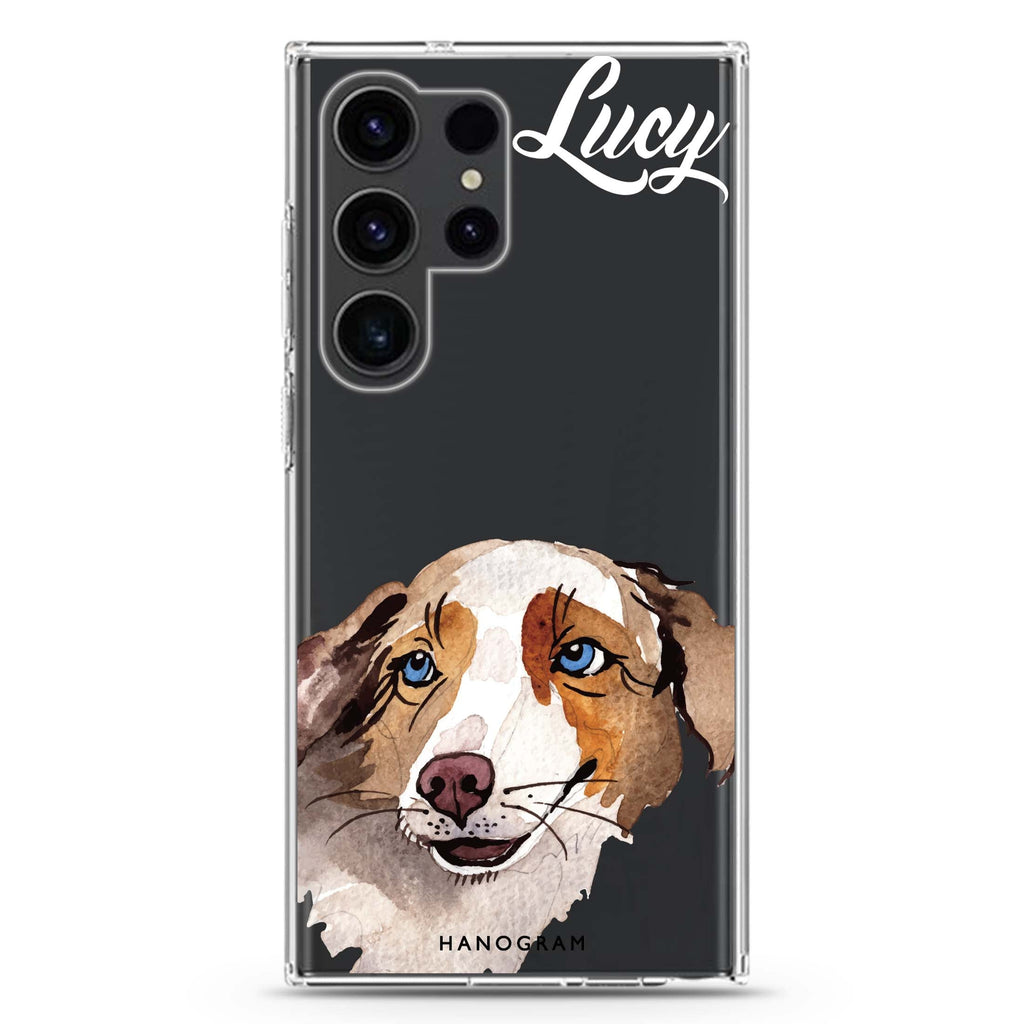 Beagle Samsung Galaxy Ultra 可加名字透明保護殼，適用 S26/S25/S24/S23 Ultra，圖1