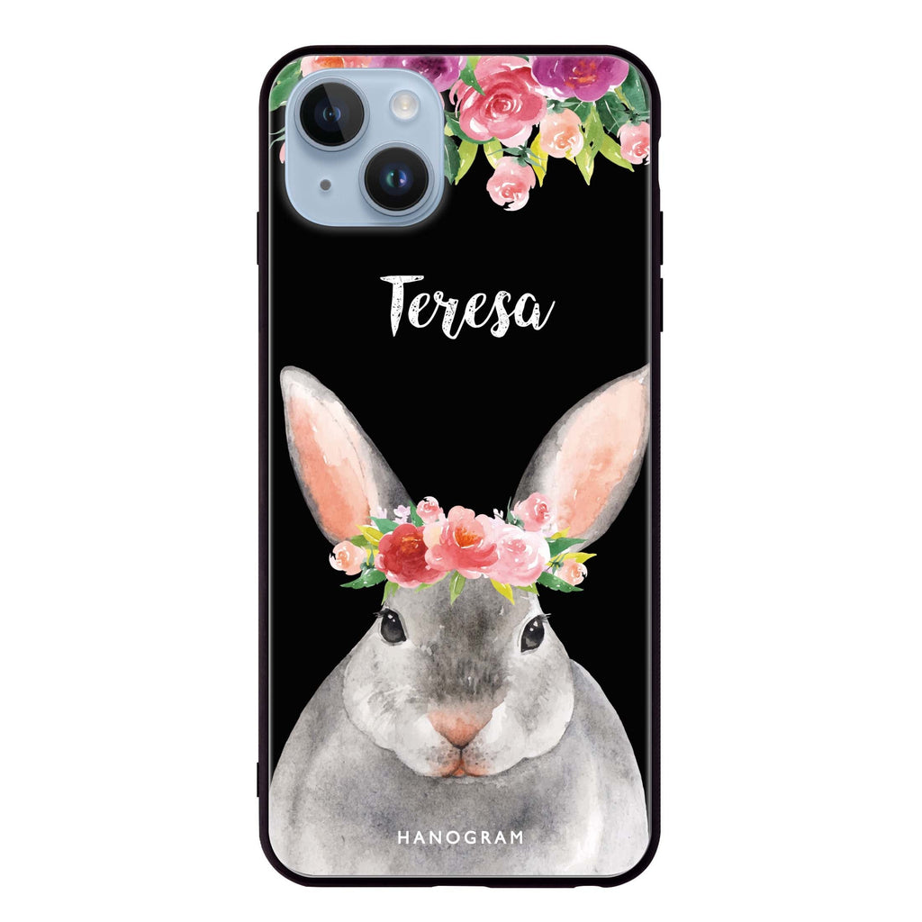 Floral and Bunny iPhone 14 超薄強化玻璃殻
