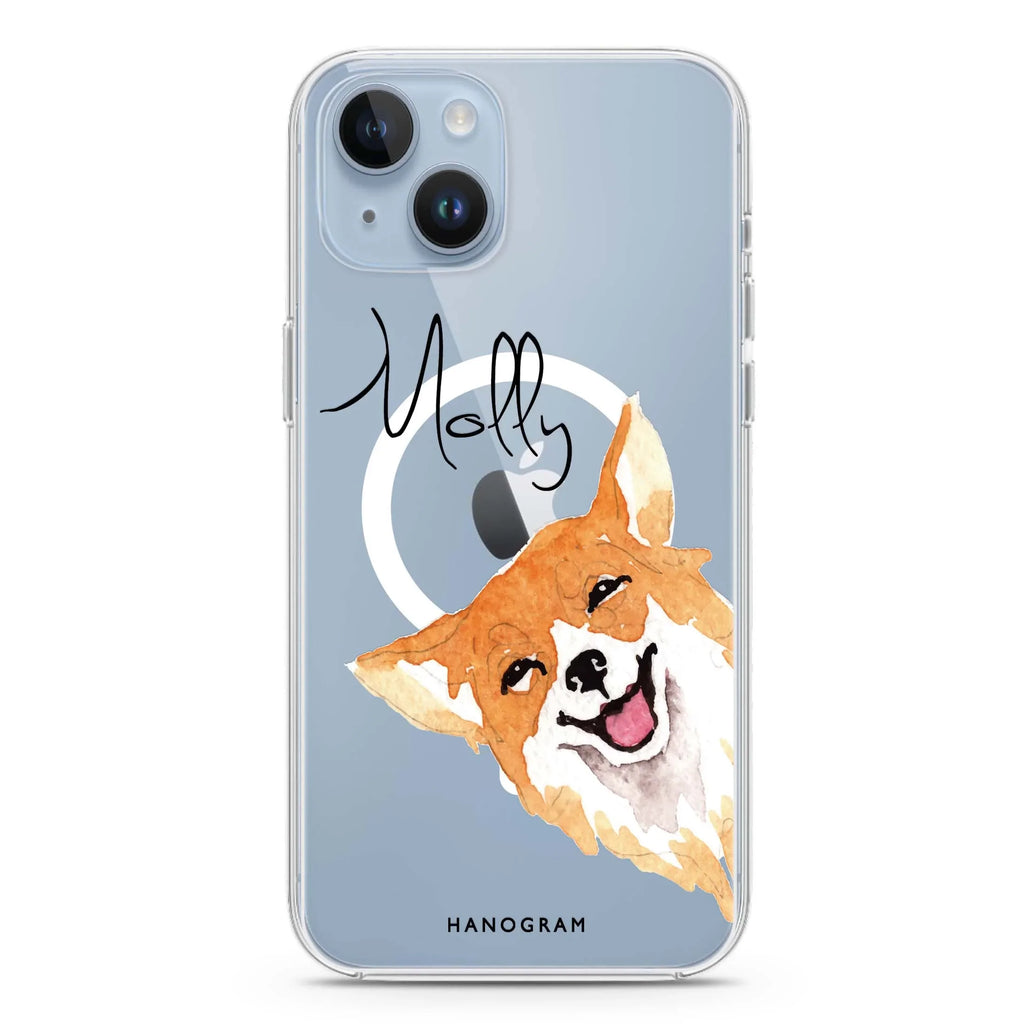 Welsh Corgi iPhone 14 Magsafe 兼容水晶透明保護殼