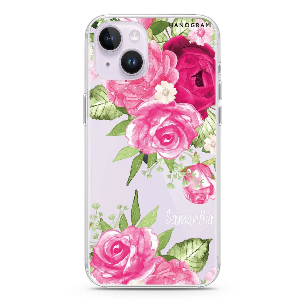 Watercolor Rose iPhone 14 水晶透明保護殼