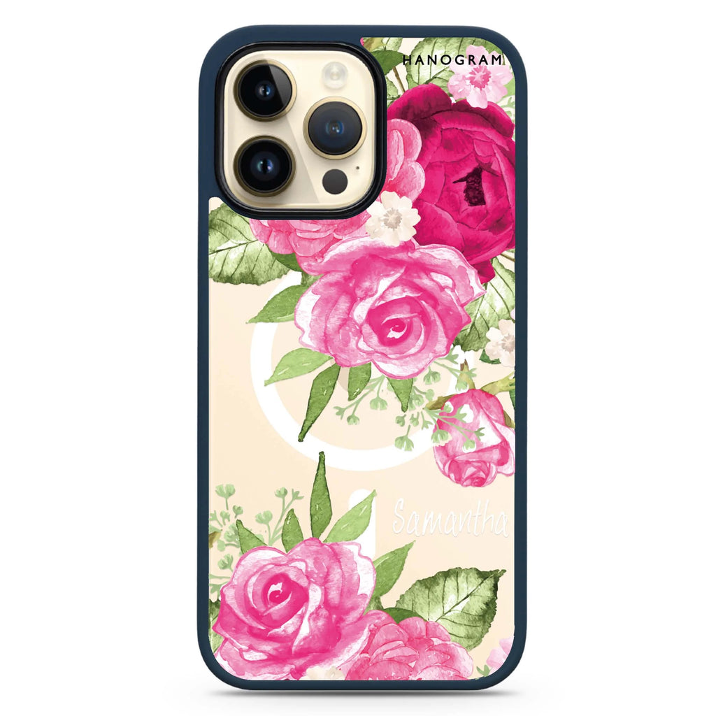 Watercolor Rose Magsafe 兼容防衝擊保護殼