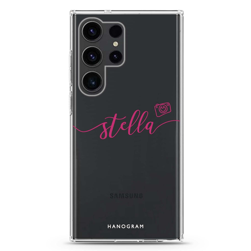 Camera & Handwritten Samsung Galaxy Ultra 可加名字透明保護殼，適用 S26/S25/S24/S23 Ultra，圖1