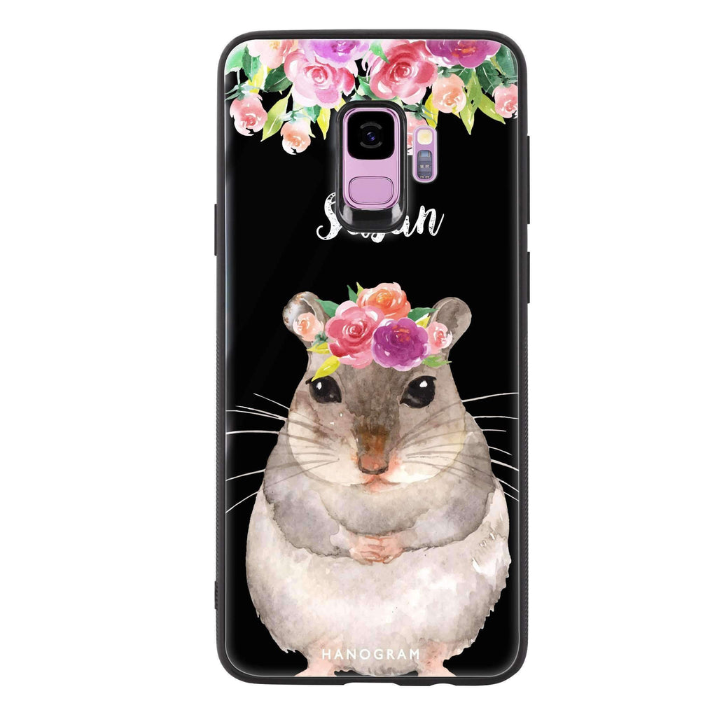 Floral and Hamster Samsung S9 超薄強化玻璃殻