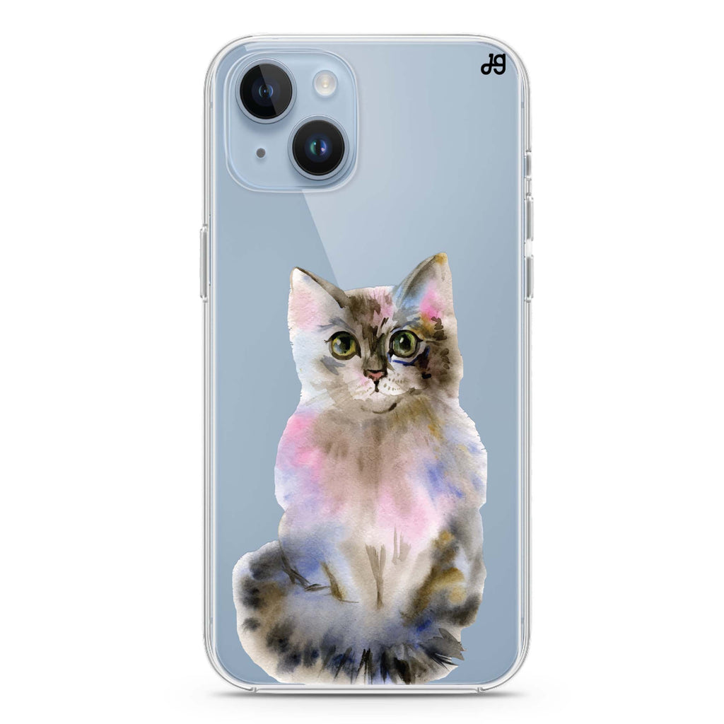 Watercolour Cat iPhone 14 plus 水晶透明保護殼