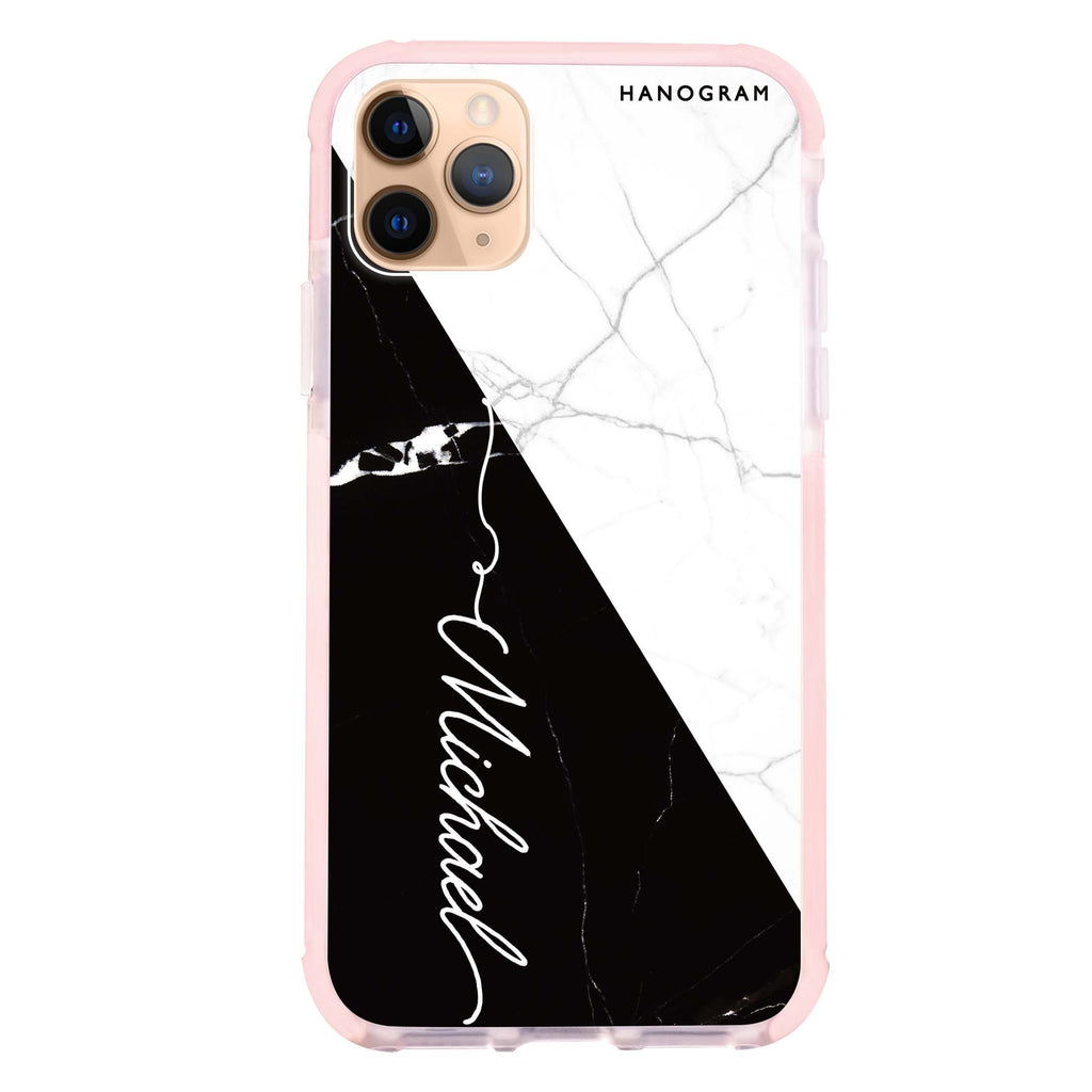 White And Black Marble iPhone 11 Pro 吸震防摔保護殼
