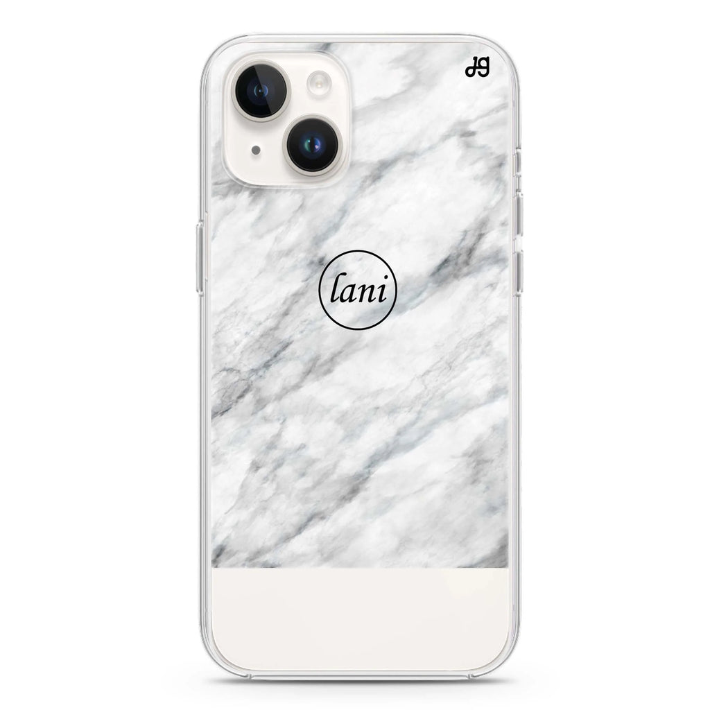 White Marble Transparent iPhone 14 plus 水晶透明保護殼