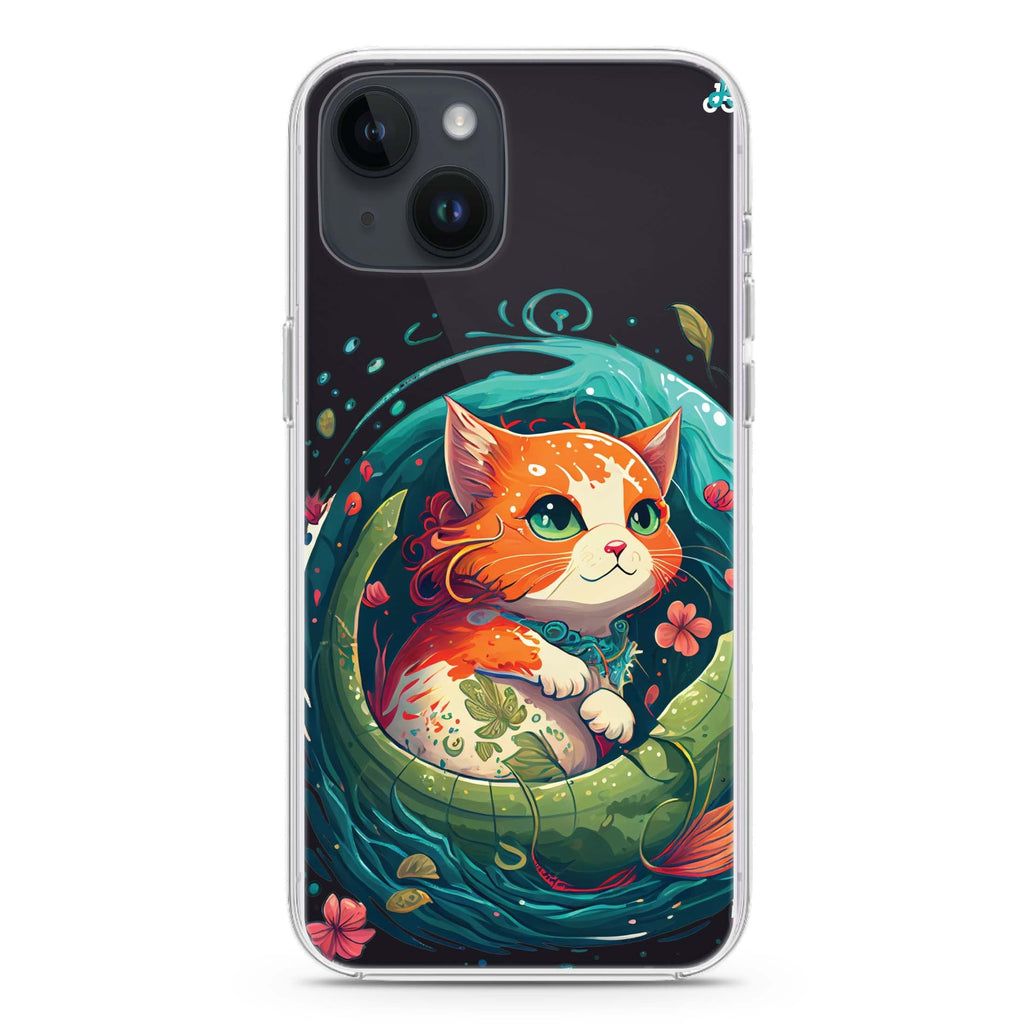 Mermaid Cat iPhone 14 Plus 水晶透明保護殼