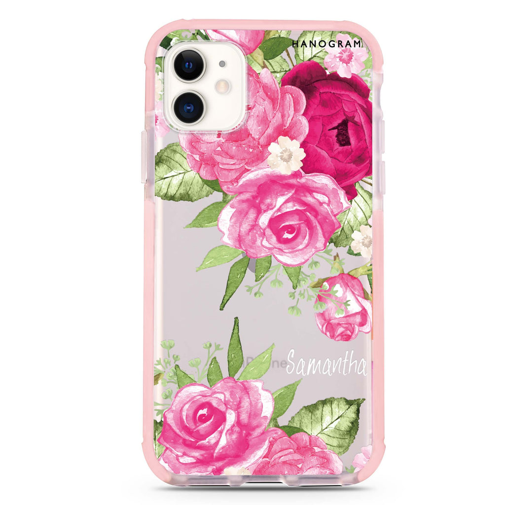 Watercolor Rose iPhone 11 吸震防摔保護殼