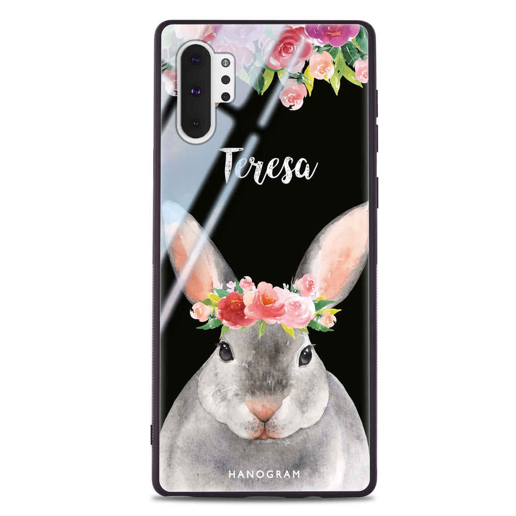 Floral and Bunny Samsung Note 10 Plus 超薄強化玻璃殻
