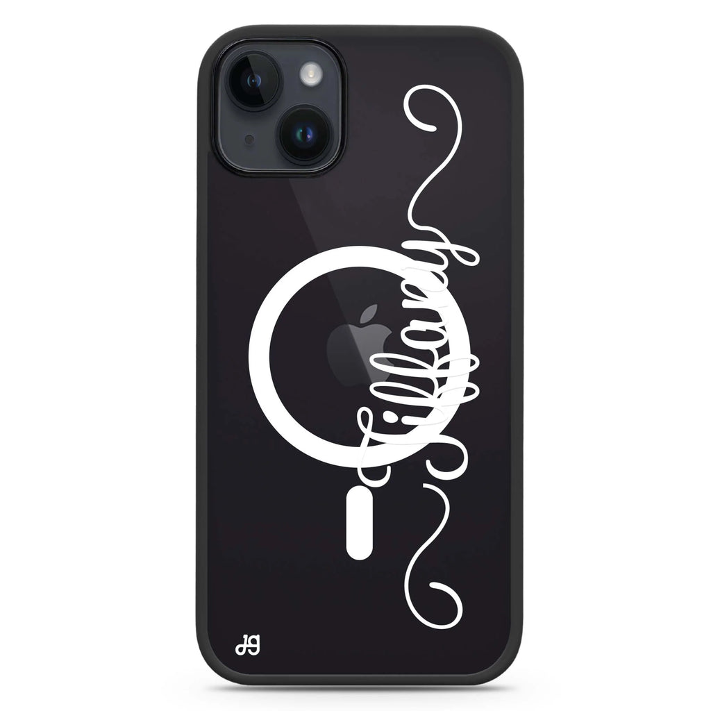 Vertical Cursive Handwritten iPhone 14 Plus Magsafe 兼容防衝擊保護殼