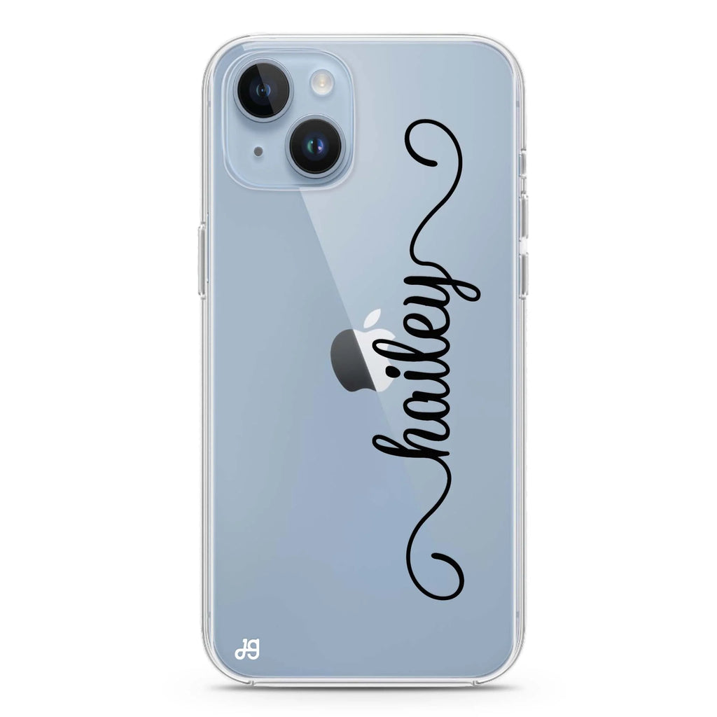 Vertical Cursive Handwritten iPhone 14 plus 水晶透明保護殼