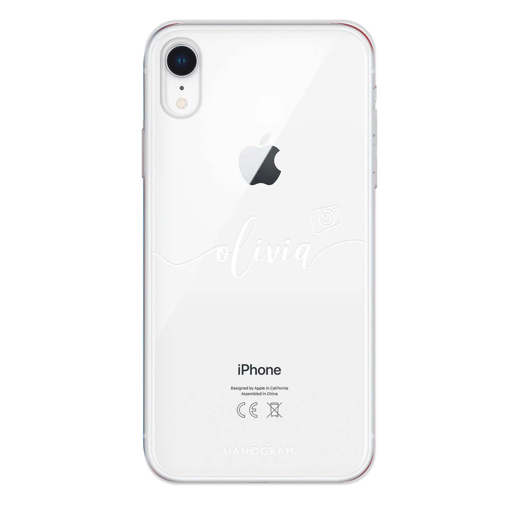 Camera & Handwritten iPhone XR 水晶透明保護殼